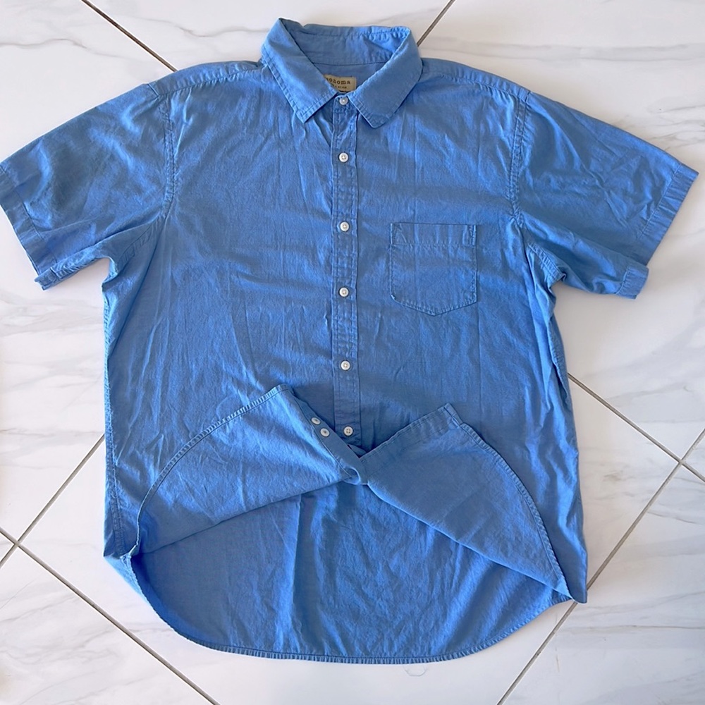 Sonoma Life+Style - Men's button down short sleeve shirt. 100% Cotton NWOT